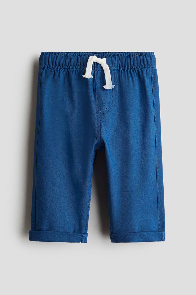 Linen-blend joggers
