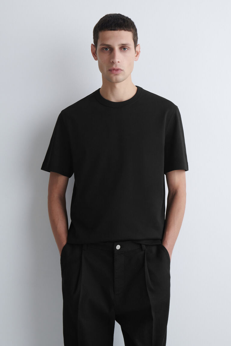 INTERLOCK COTTON CREW-NECK T-SHIRT