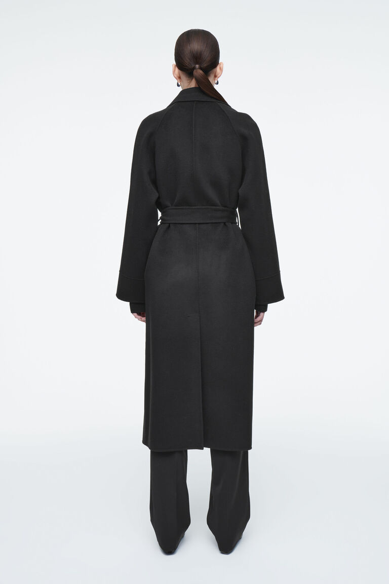 Ceyla, Double-Face wool coat with sash belt | Mackage® US