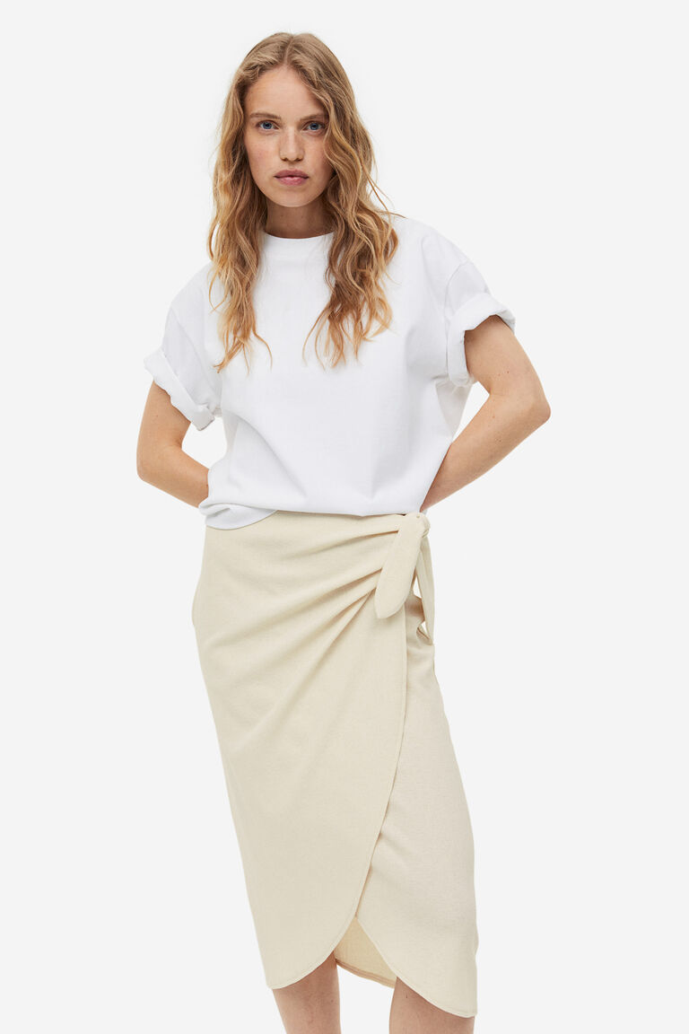 Jersey wrap skirt