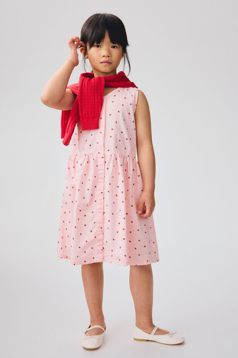 Patterned seersucker dress