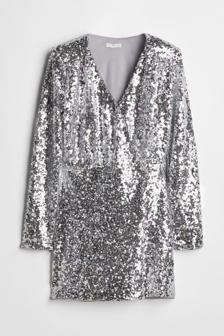 Wrap Sequins Dress