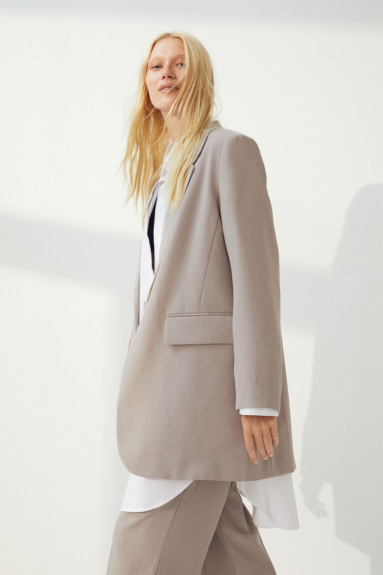 h&m collarless blazer