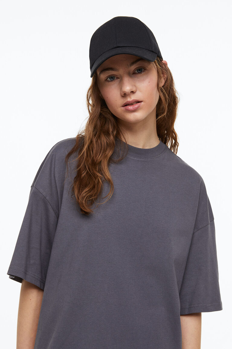 Women Brown Oversized T-Shirt Dress