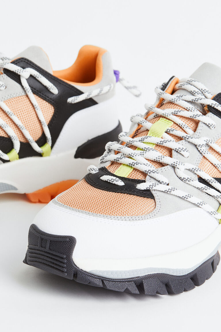 coloured chunky trainers