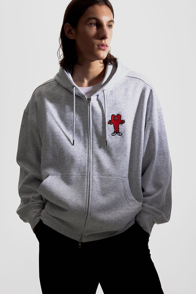 Oversized Fit Zip-through hoodie