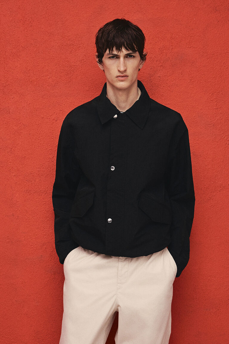 Regular Fit Nylon utility jacket