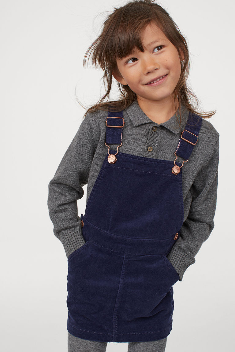 girls cord dungarees
