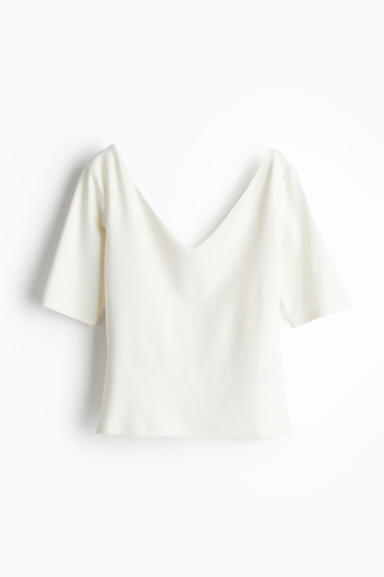 V-neck jersey top