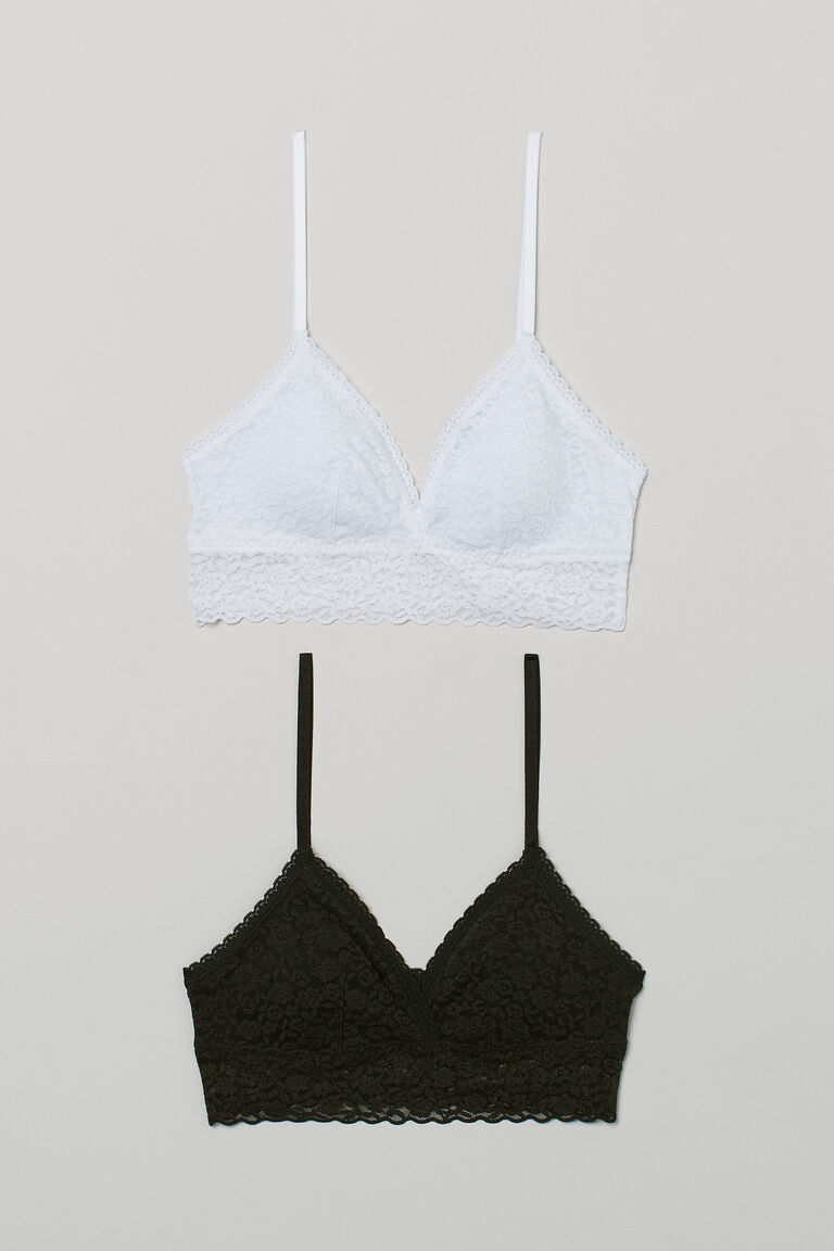 2pack lace bralettes