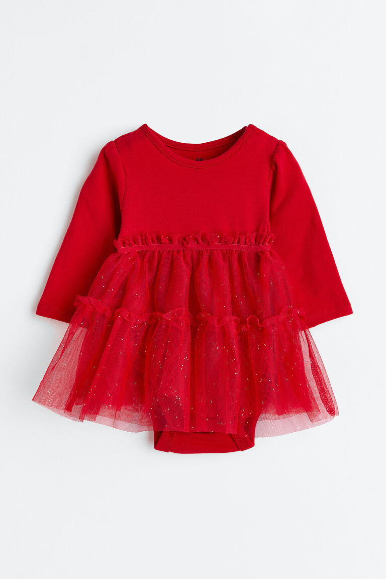 Tulleskirt bodysuit dress