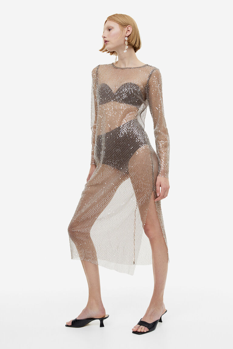 Autumn  Sequined Mesh Dress main image 1