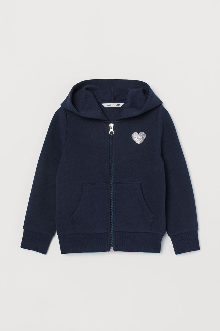 New Next Baby Girls Light Grey Blue Flower Print Zipped Hooded Jacket