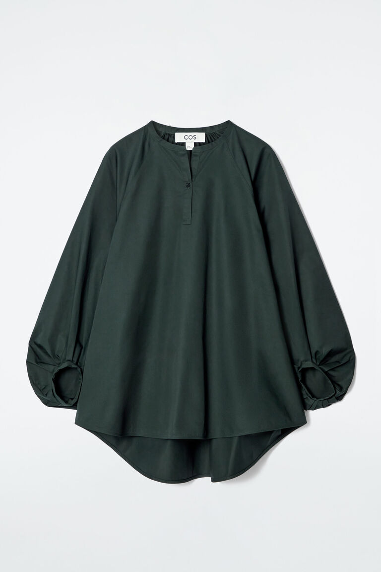 BALLOON-SLEEVE BLOUSE