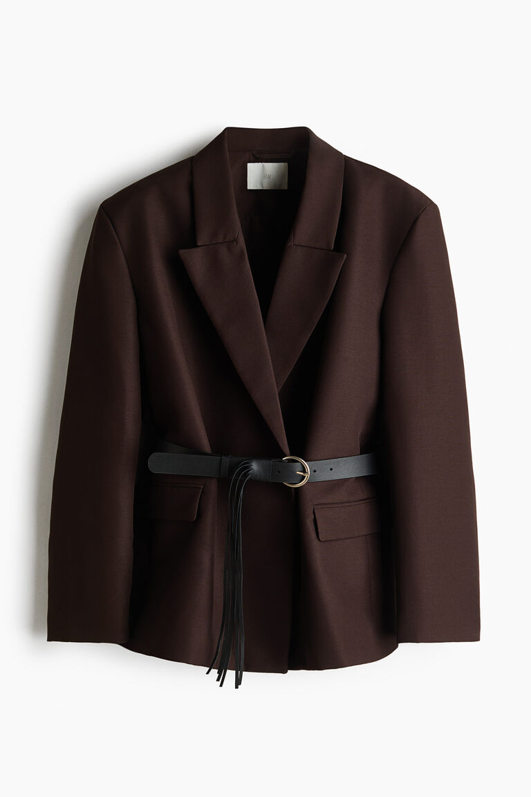 Belted blazer