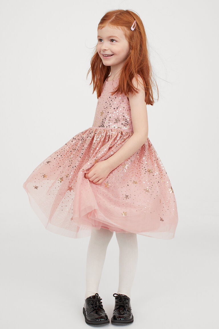 Tulle dress with sequins h&m Clearance