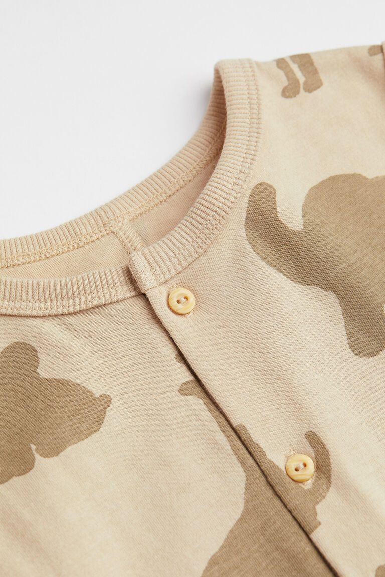 Patterned cotton romper suit