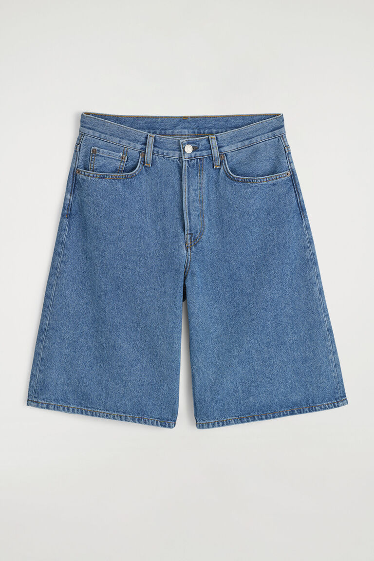 LONGLINE DENIM SHORTS