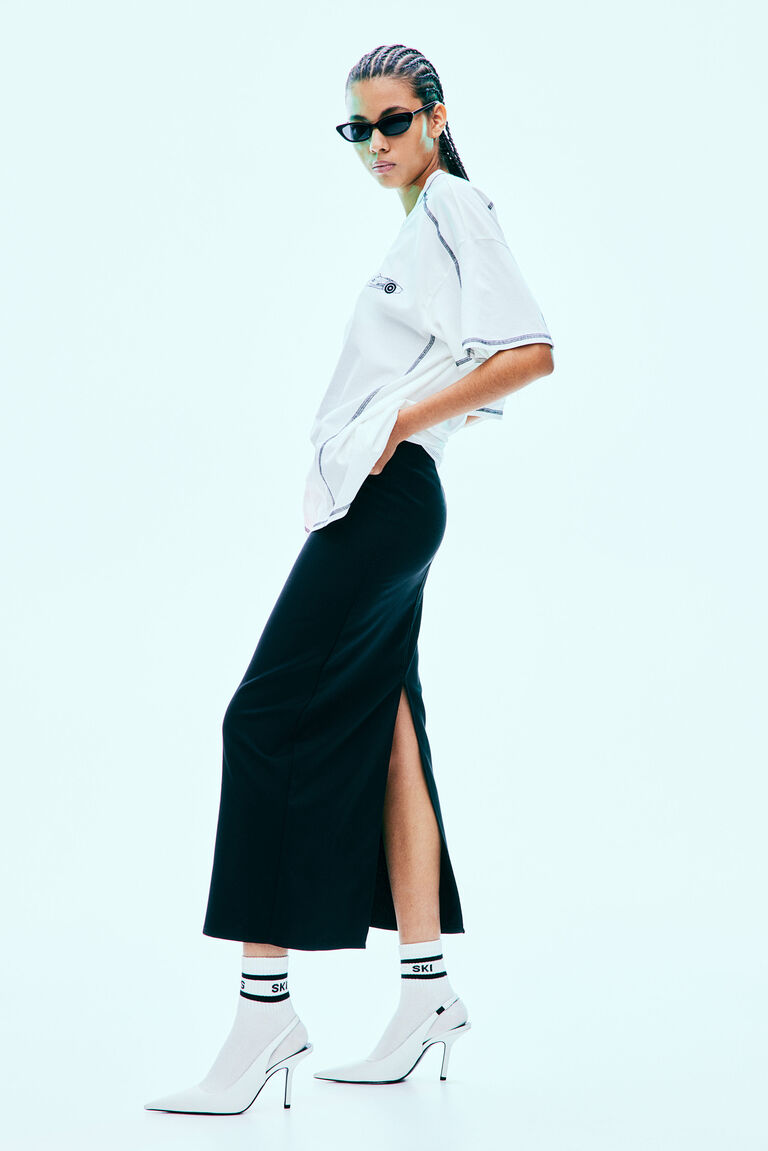 スカート   Travel Twill Tailored Skirt W ZIP SKIRT(36 WHITE): BOTTOMSjosemoon