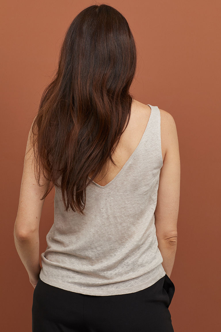 Linen vest top