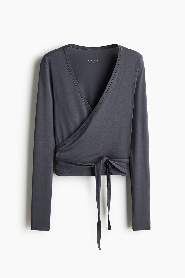 Sports wrap top in modal