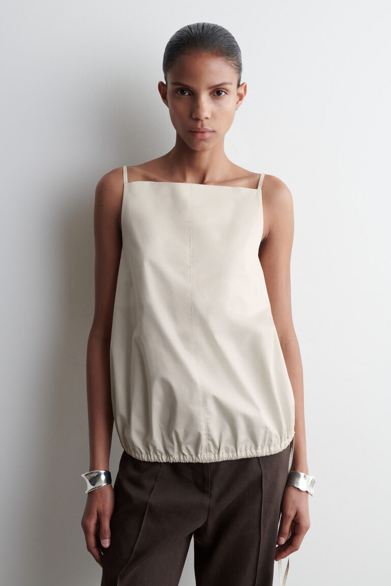 TIE-DETAIL COTTON TOP