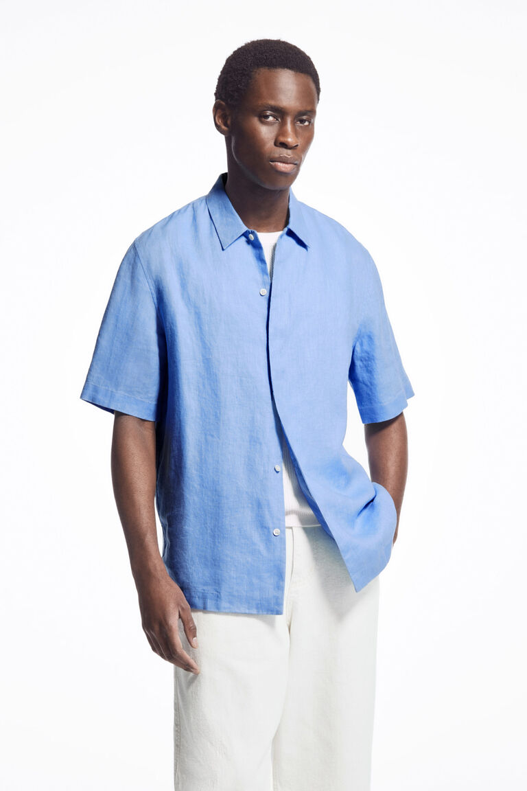 SHORT-SLEEVED LINEN SHIRT