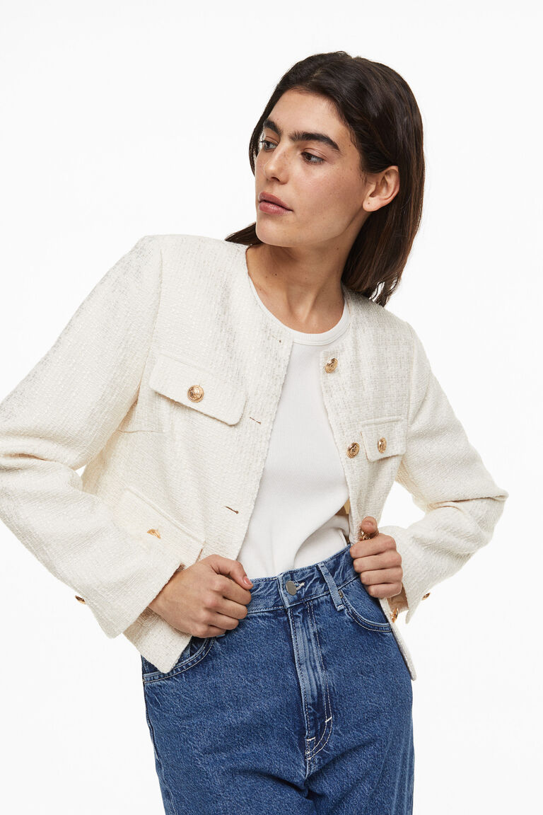 Texturedweave jacket