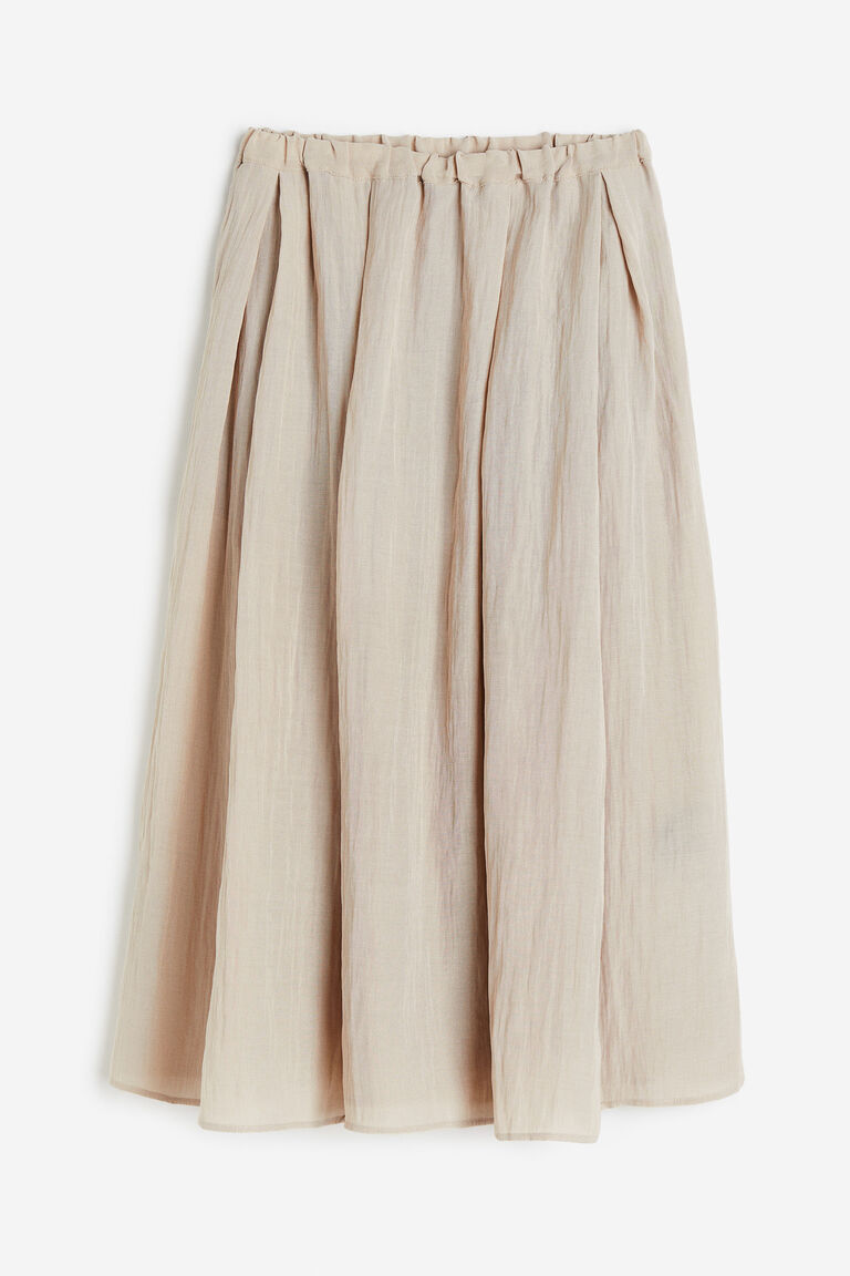 Ladies Long Twill Skirt -Black