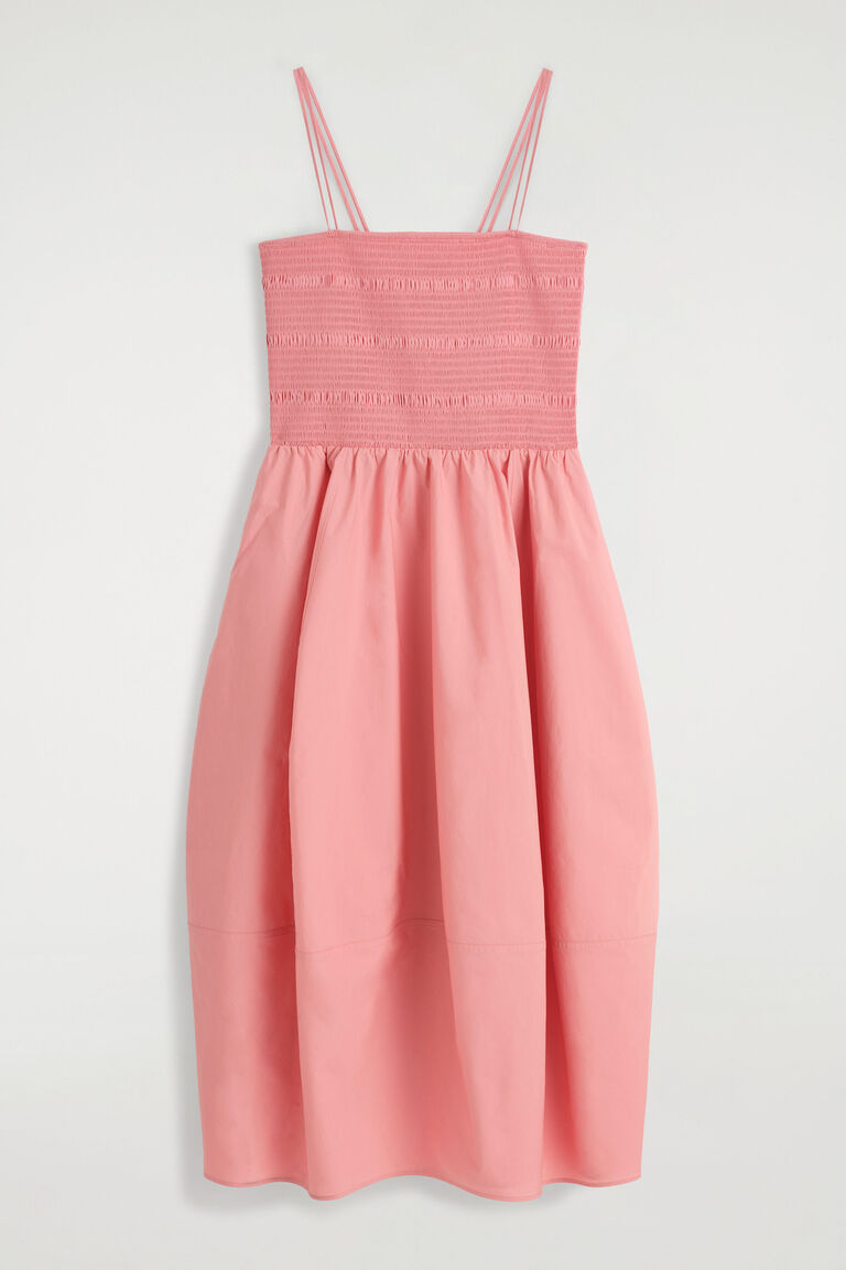 SMOCKED MIDI DRESS