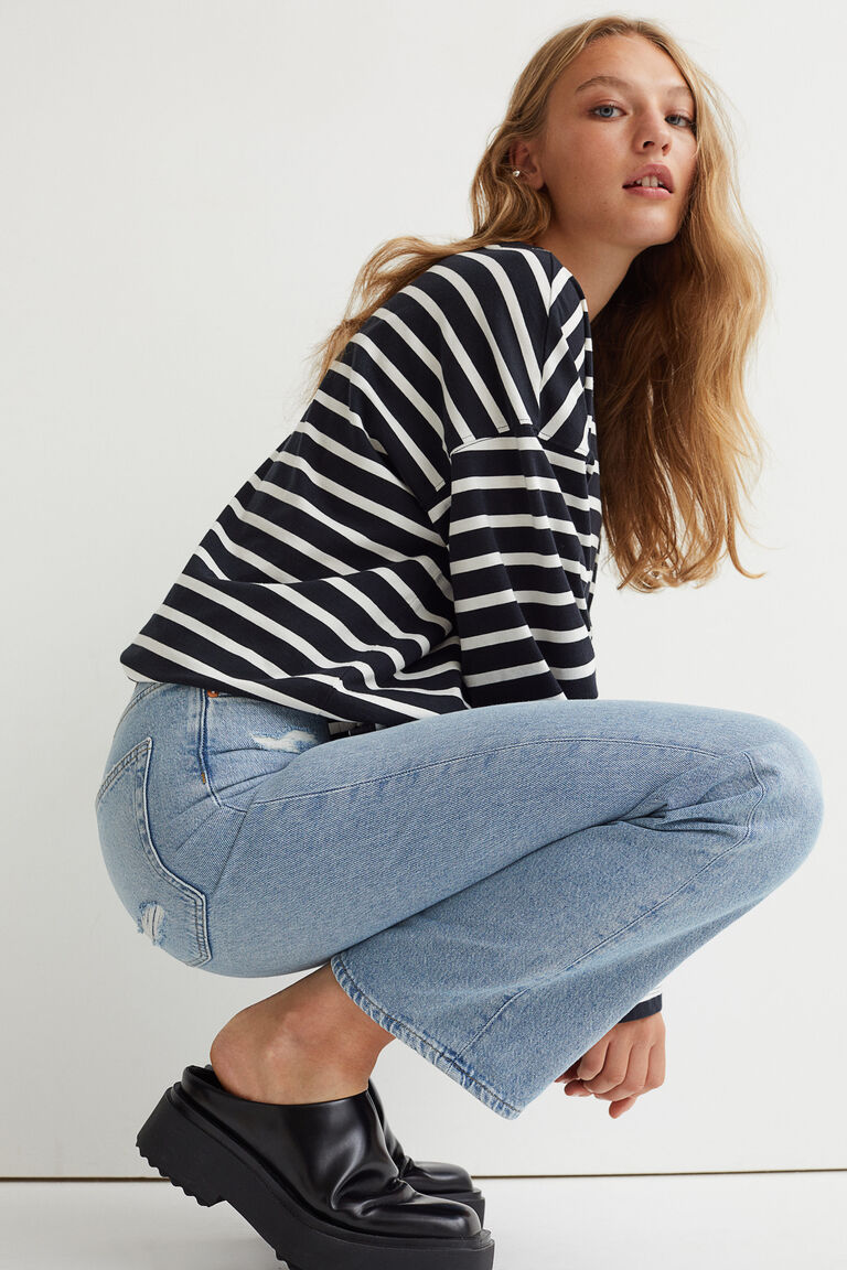 Loose Straight High Jeans