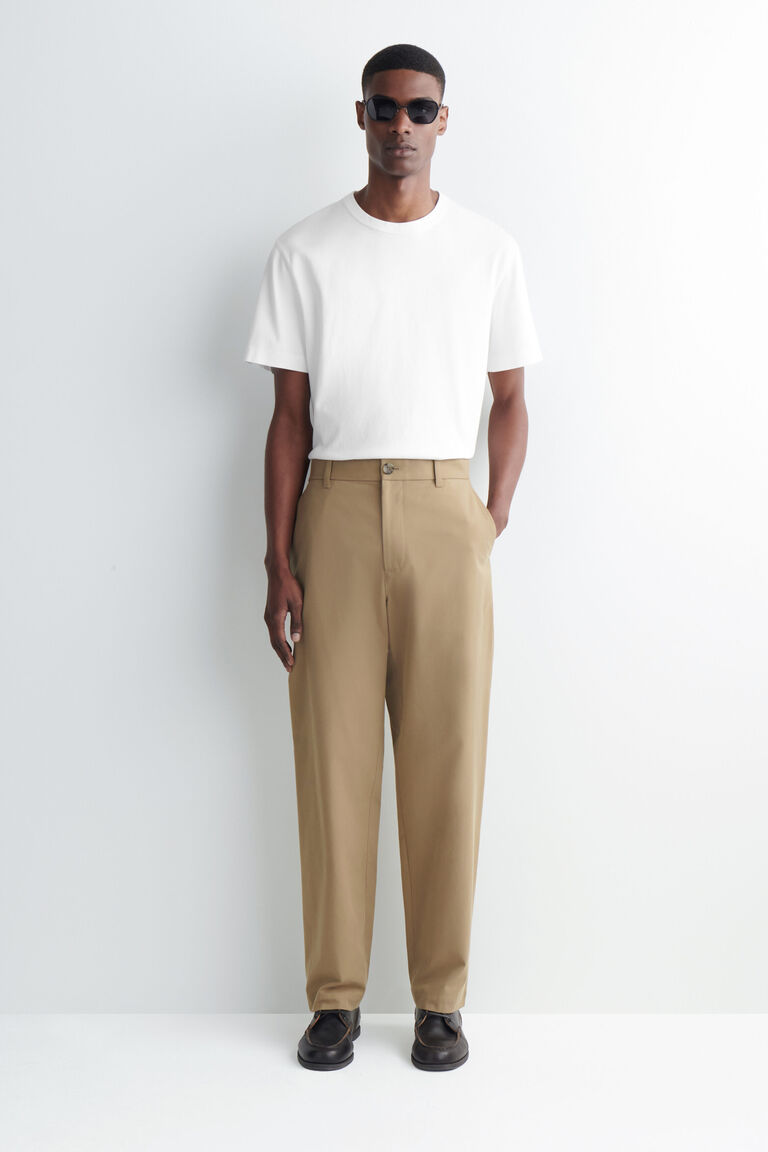 COTTON REGULAR-FIT STRAIGHT-LEG CHINOS
