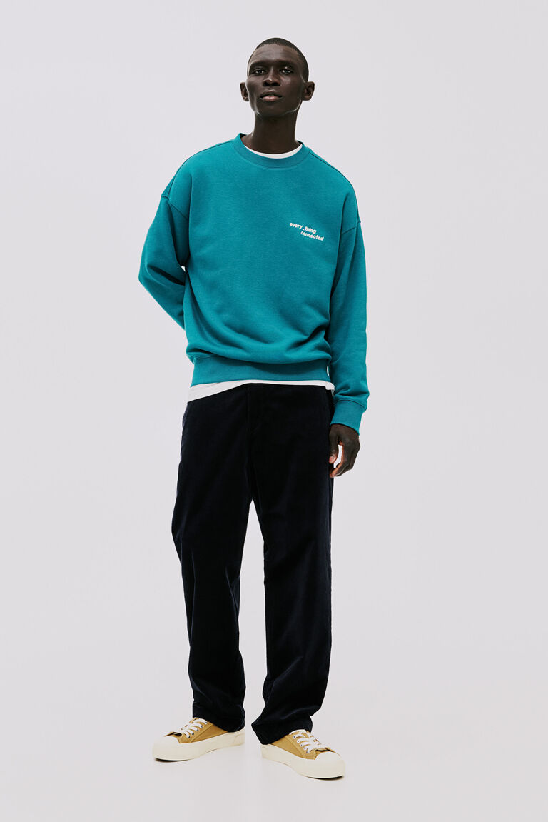Printed cotton oversized sweatshirt main image 1