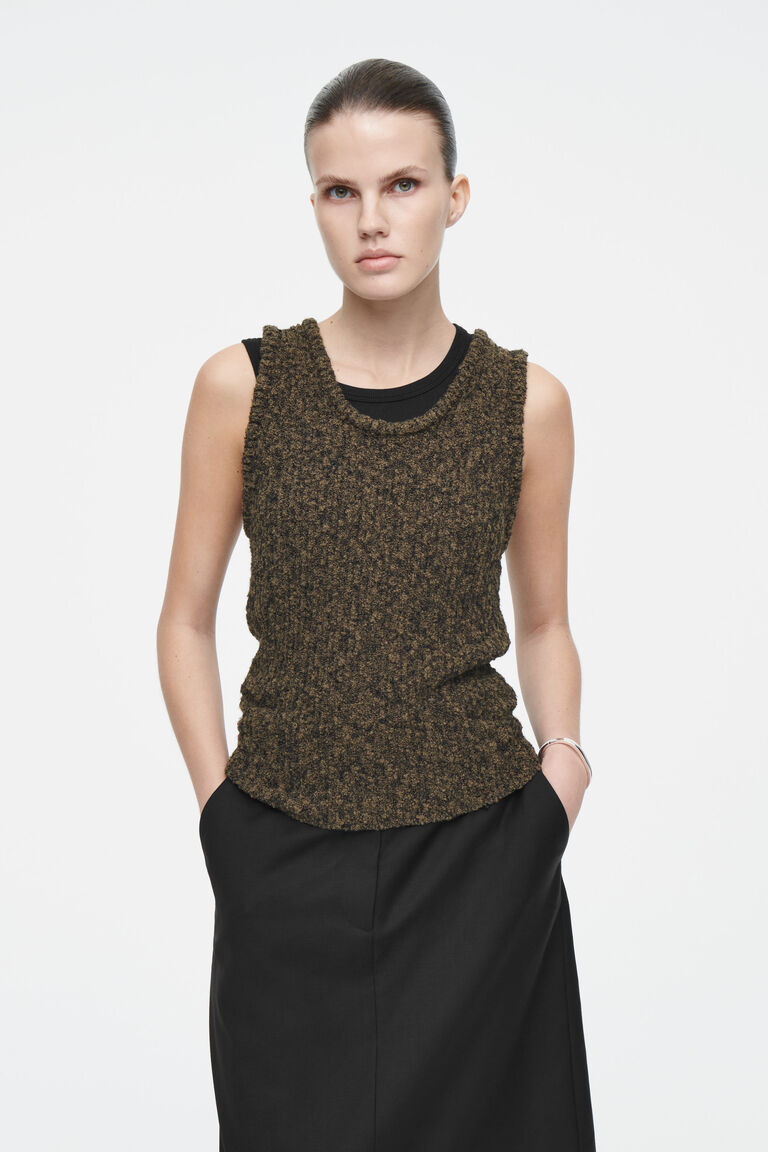 BOUCLÉ-KNIT VEST