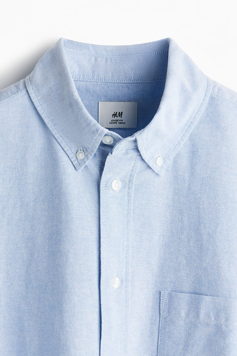 Loose Fit Short-sleeved Oxford shirt