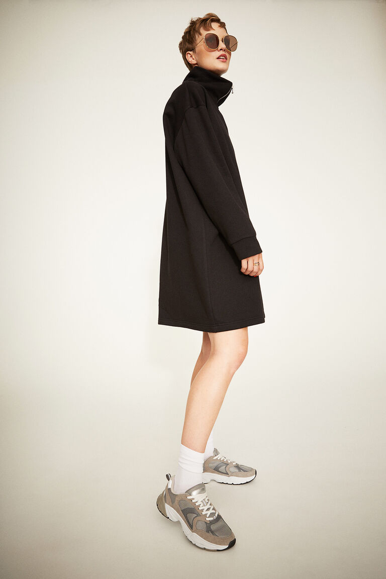 collared sweatshirt dress
