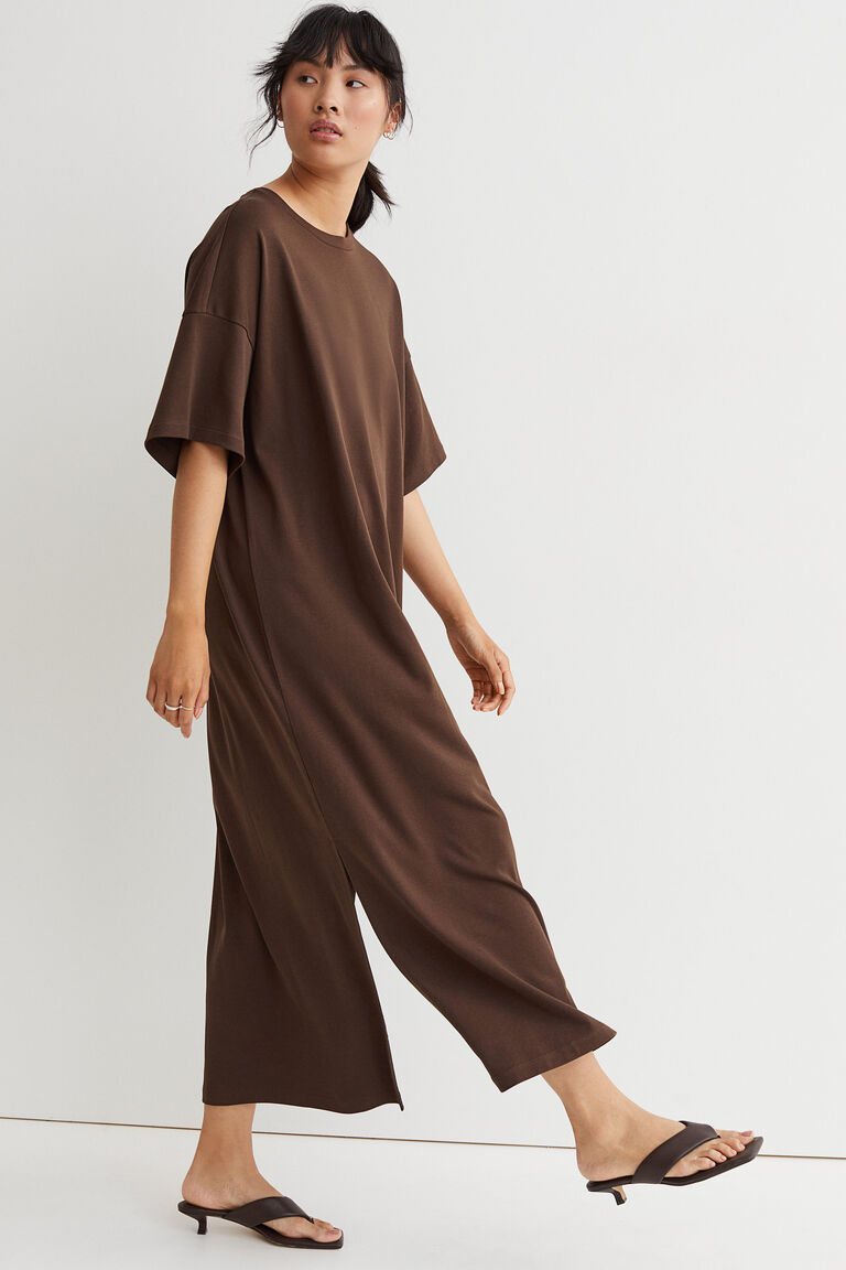 dark brown t shirt dress