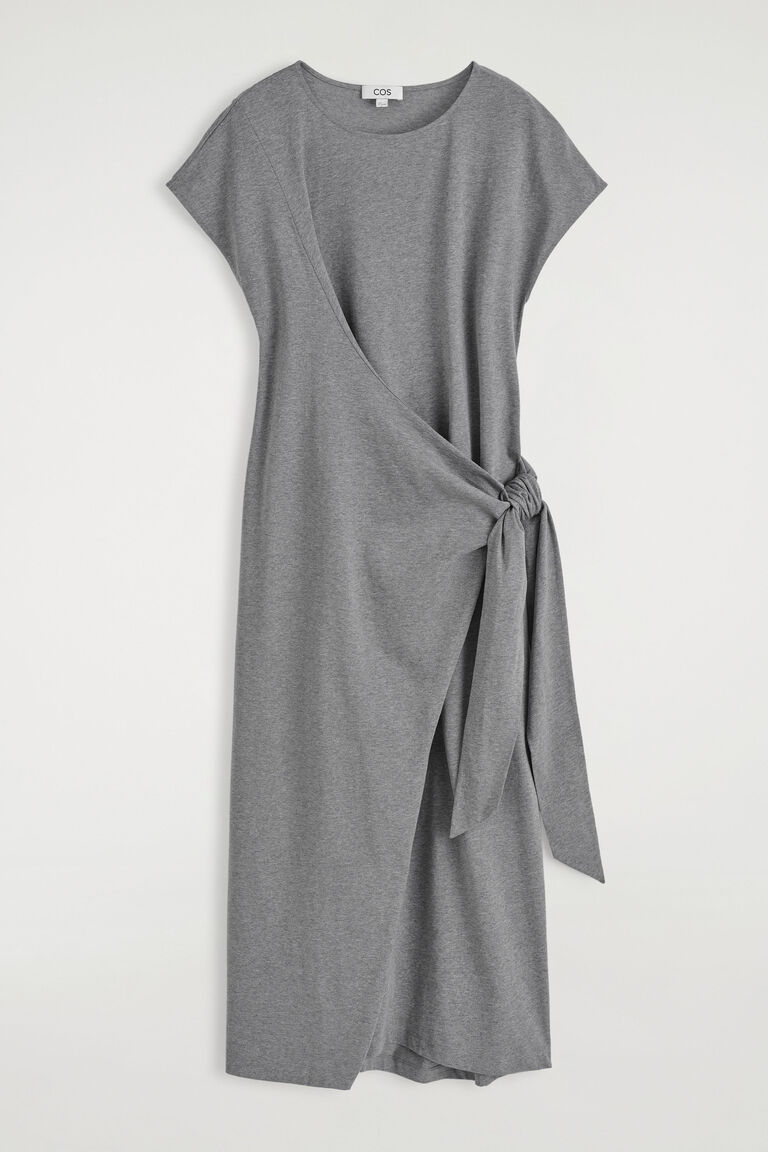 WRAP-FRONT T-SHIRT DRESS