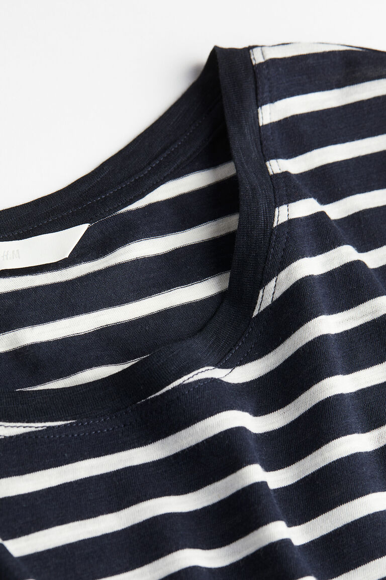 V Neck Modal Blend T Shirt Black