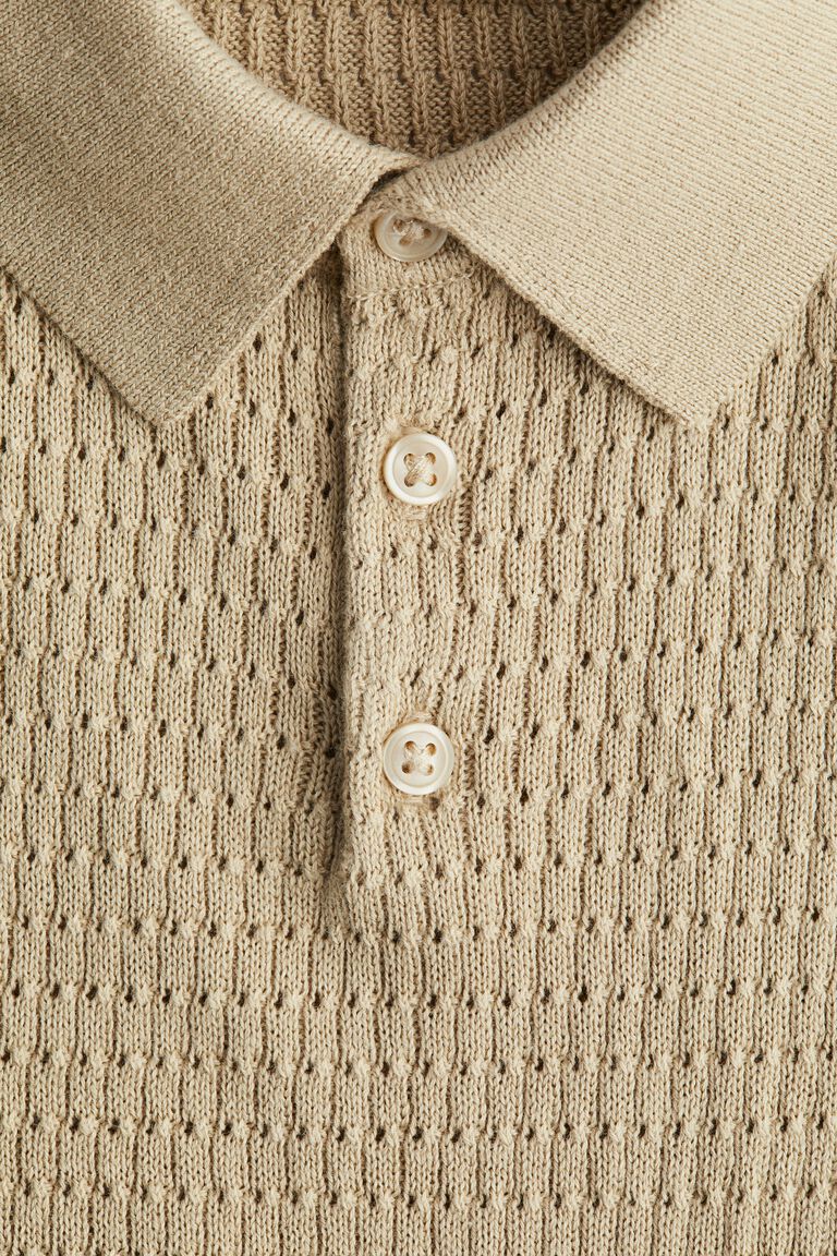 Cotton-knit polo shirt