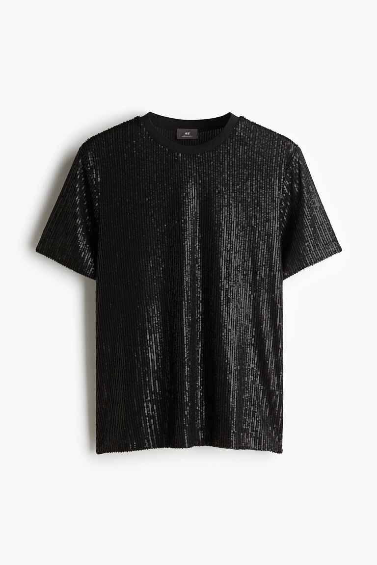 Tシャツ・カットソー SPORTMAX KIBBUTZ SEQUINED T-SHIRT ATHLETICS GRAPHIC T-SHIRT - Black | Athleticwear | Mizuno Europe