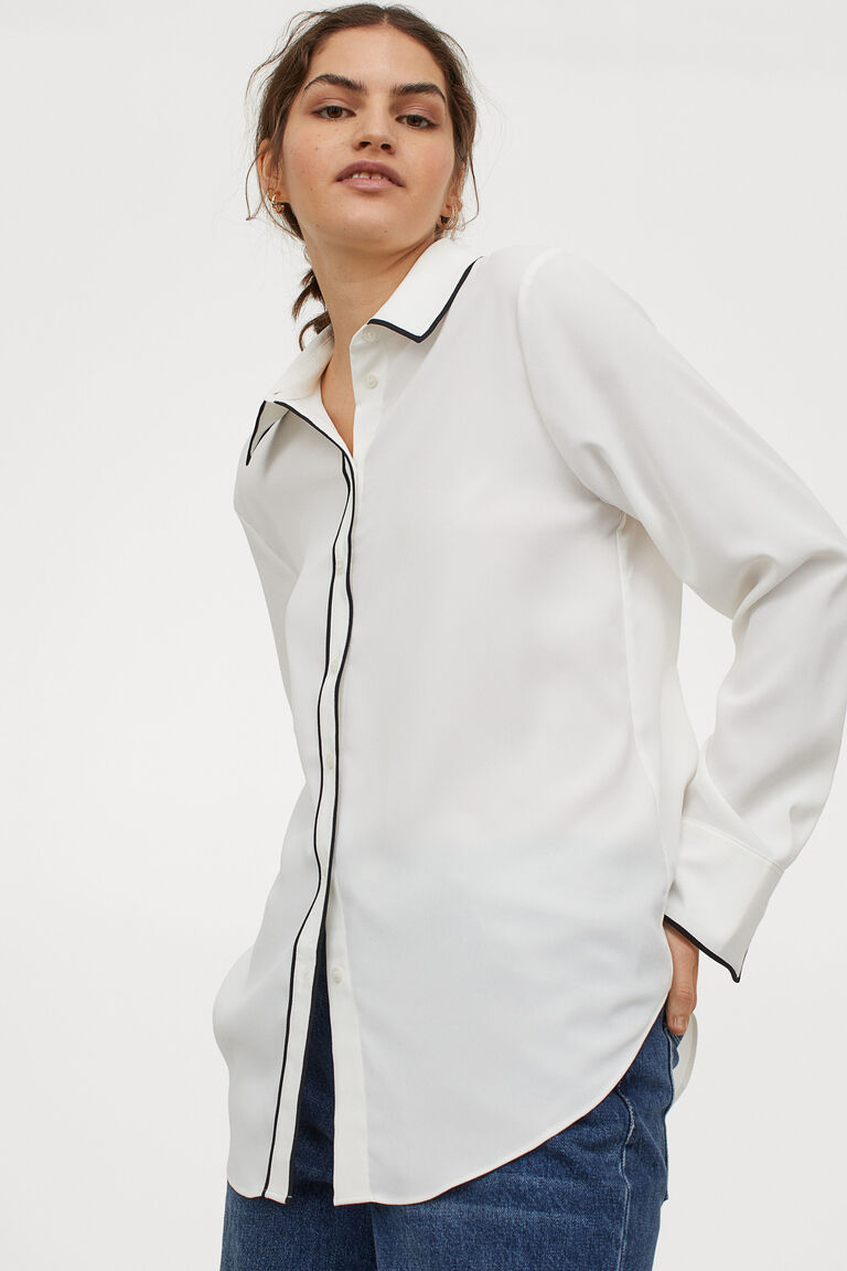 h&m long sleeve blouse