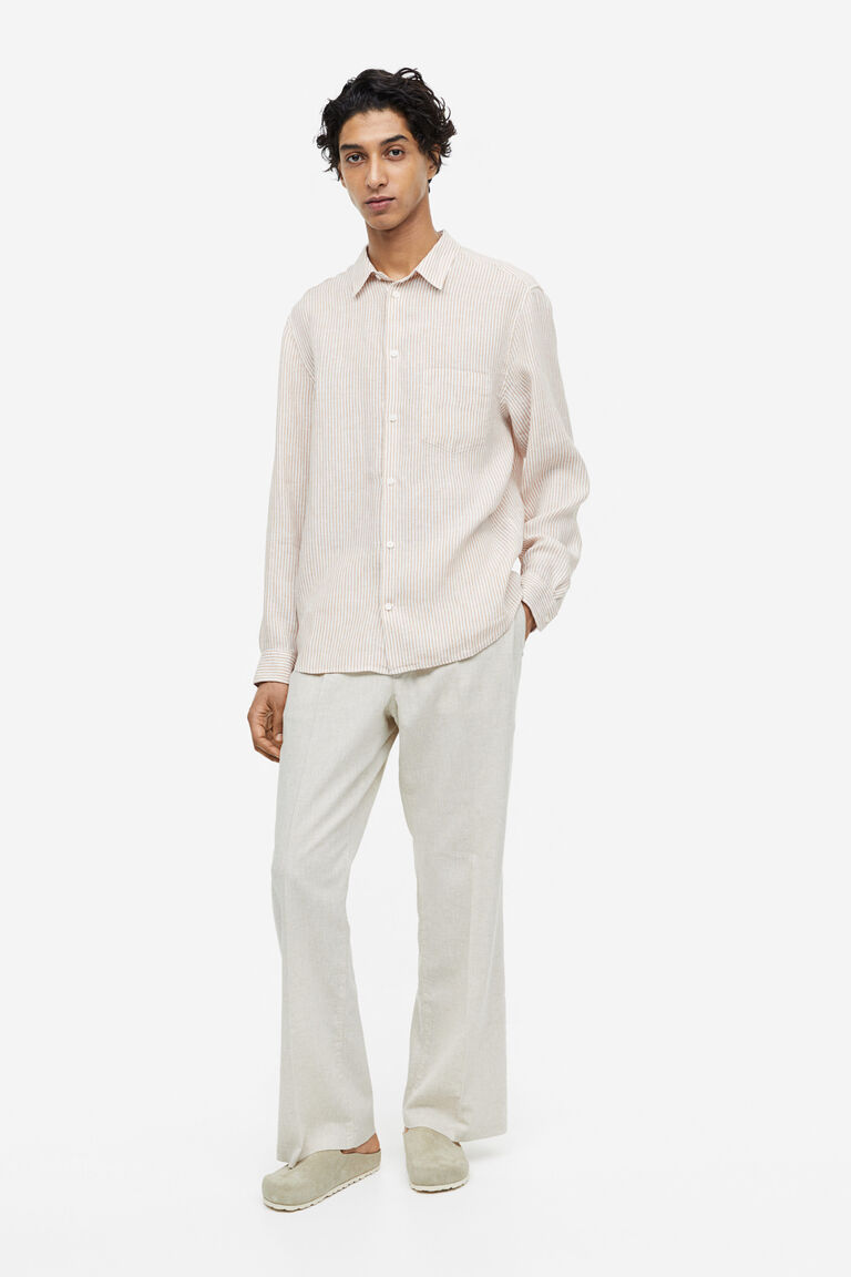 H2O - Rønne Essential Pajamas Shirt L/S 101018 - 7040 - Green/White