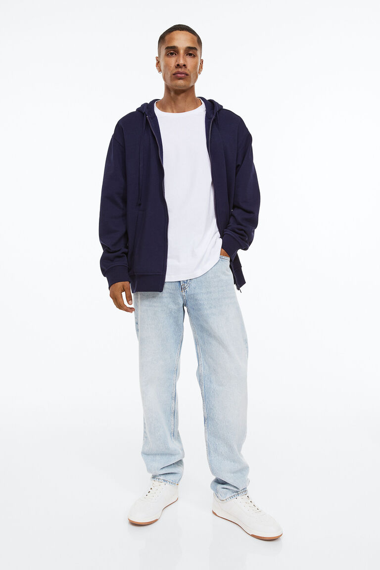 Zayd Relaxed Hoodie - Deep Navy