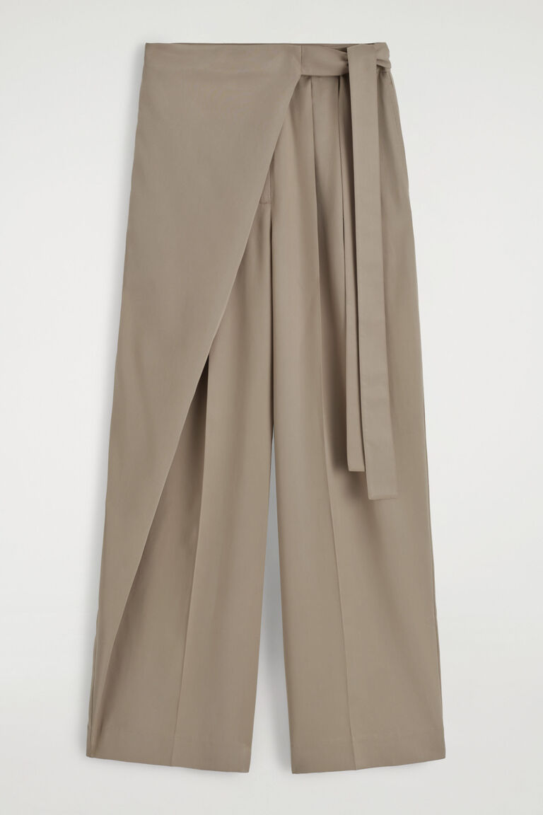 FLUID WRAP-FRONT TROUSERS