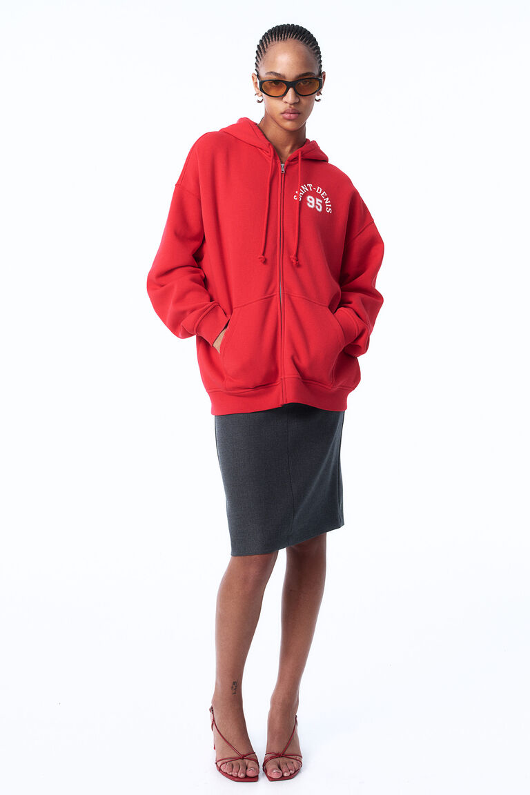 Oversized zip-through hoodie Oversized zip-through hoodie