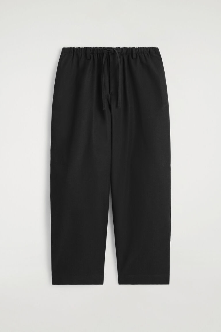 BARREL-LEG DRAWSTRING TROUSERS