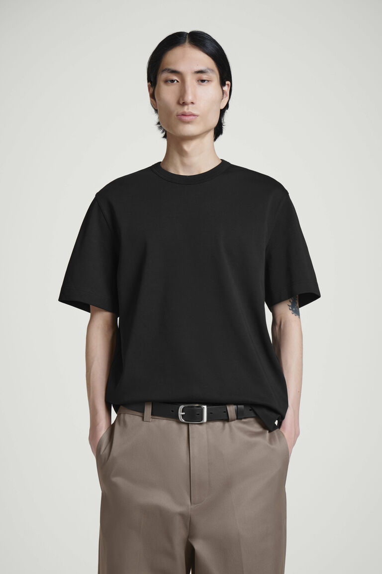 เสื้อยืดแขนสั้น ผ้าฝ้าย INTERLOCK คอกลม