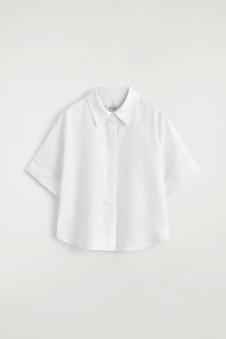 OVERSIZED SHORT-SLEEVED LINEN SHIRT