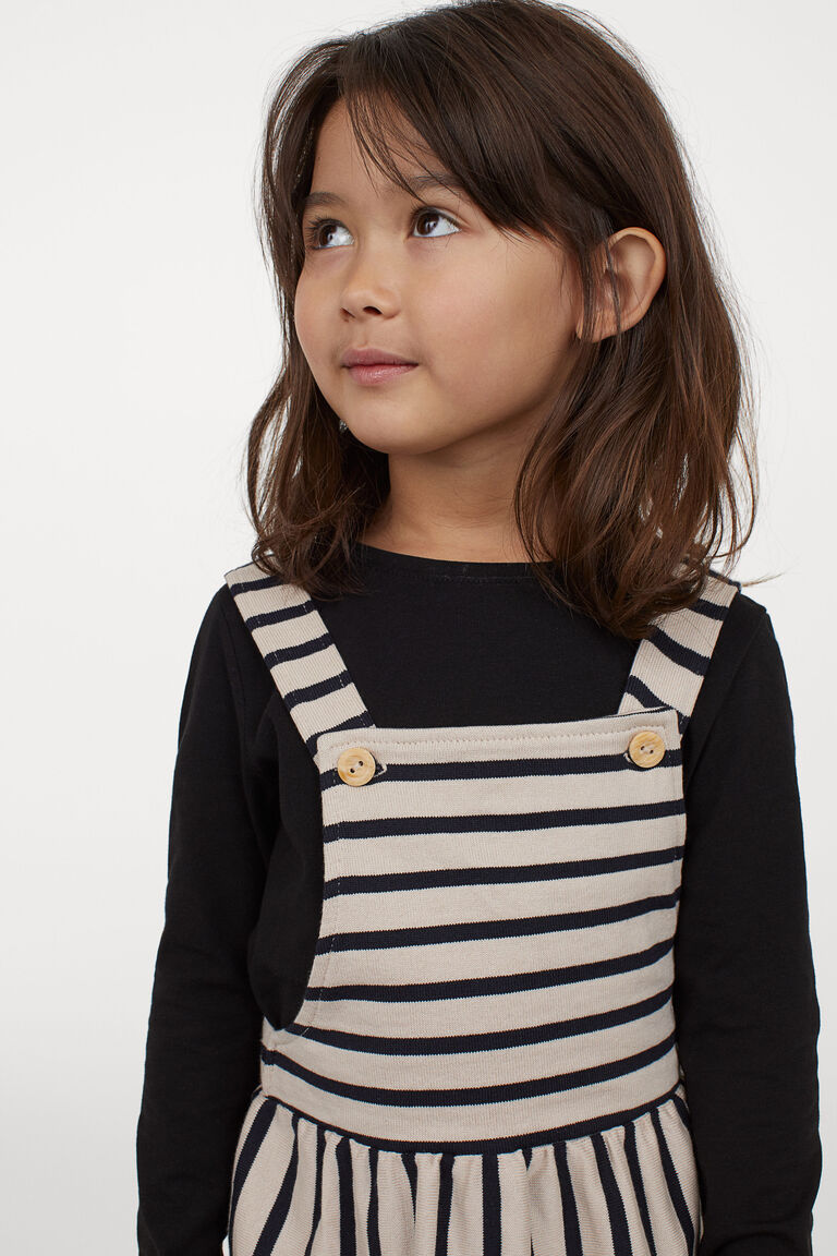 Cotton dungaree dress